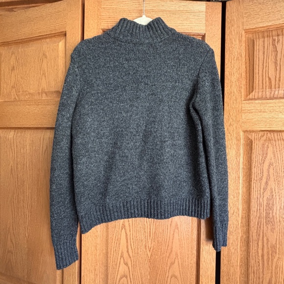 Marled Dark Grey Women’s Knit Zip-Up Sweater S - Picture 4 of 8